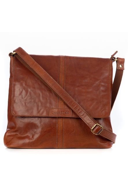 Huvudbild Springfield Flapbag skinn cognac
